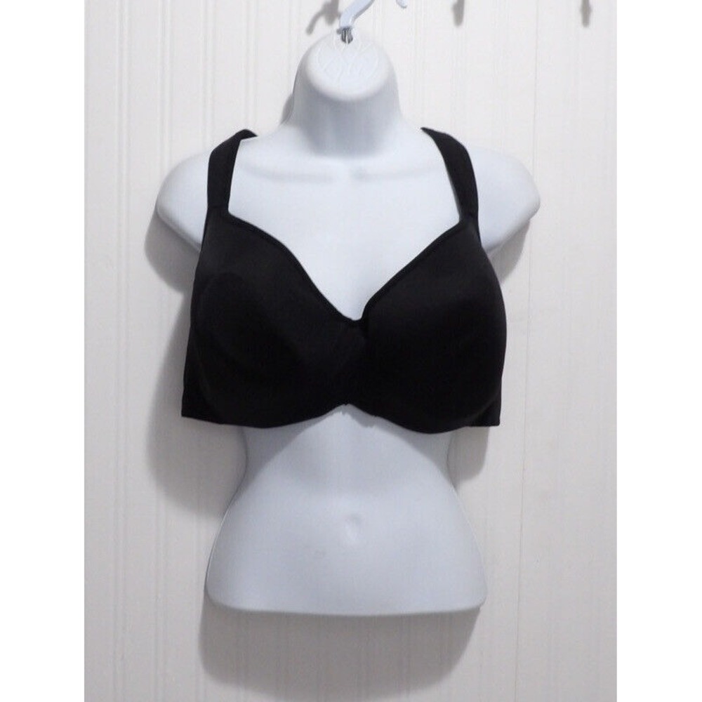 Cacique 50B‎ Balconette Bra Smooth Lightly Lined Black Underwire Support